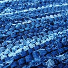 Load image into Gallery viewer, Up-cycled Denim Rag Rug