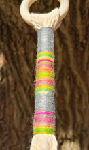 Load image into Gallery viewer, Plaited Cotton Plant Hanger, Silver Rainbow