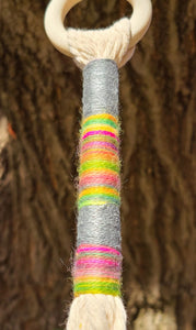 Plaited Cotton Plant Hanger, Silver Rainbow